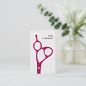 テクスモダンチャの白い美容師 名刺 (スタンド正面)