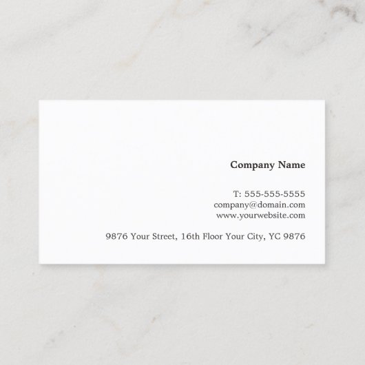 テクスモダンチャエレガントグレイフェイク金ゴールド線 名刺 (裏面)