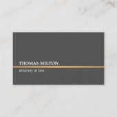 テクスモダンチャエレガントグレイフェイク金ゴールド線 名刺 (正面)