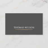 テクスモダンチャエレガントグレイフェイク金ゴールド線 名刺 (正面)