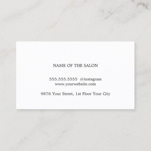 テクスモダンチャエレガントライトグレー美容師 名刺 (裏面)