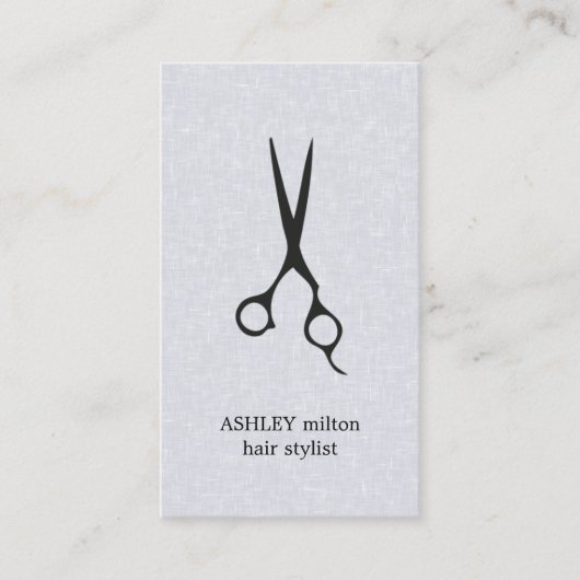 テクスモダンチャエレガントライトグレー美容師 名刺 (正面)