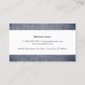 テクスモダンチャカッコいいブルーホワイトインテリアデザイナ 名刺 (裏面)