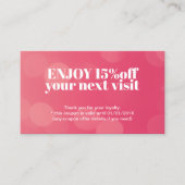 テクスモダンチャバラ美しいサロンクーポン 割引カード (正面)