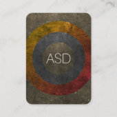 テクスモダンチャード色の方法を使用したモノグラム 名刺 (正面)