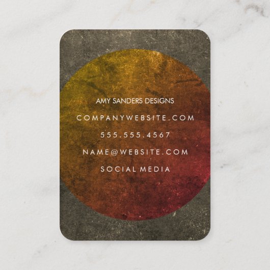 テクスモダンチャード色の方法を使用したモノグラム 名刺 (裏面)