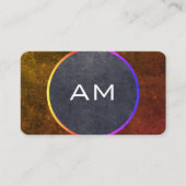 テクスモダンチャード色の方法を使用したモノグラム 名刺 (正面)