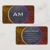 テクスモダンチャード色の方法を使用したモノグラム 名刺 (正面/裏面)