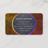 テクスモダンチャード色の方法を使用したモノグラム 名刺 (裏面)