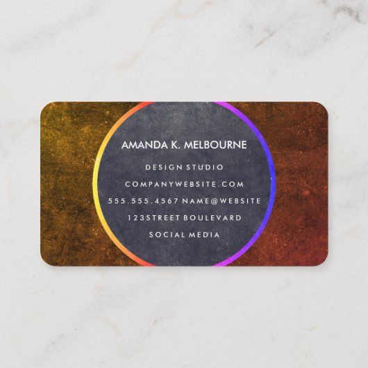 テクスモダンチャード色の方法を使用したモノグラム 名刺 (裏面)