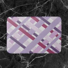 テクスモダンチャ付きストライプの曲線 バスマット