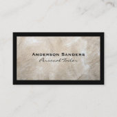 テクスモダンチャ |クラシック黒縁ど 名刺 (正面)