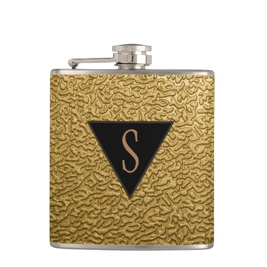 テクスモノグラムのチャ金ゴールド フラスク (正面)