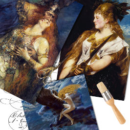 テクス素朴チャヴィンテージバイキング女性男性デコページ ラッピングペーパーシート