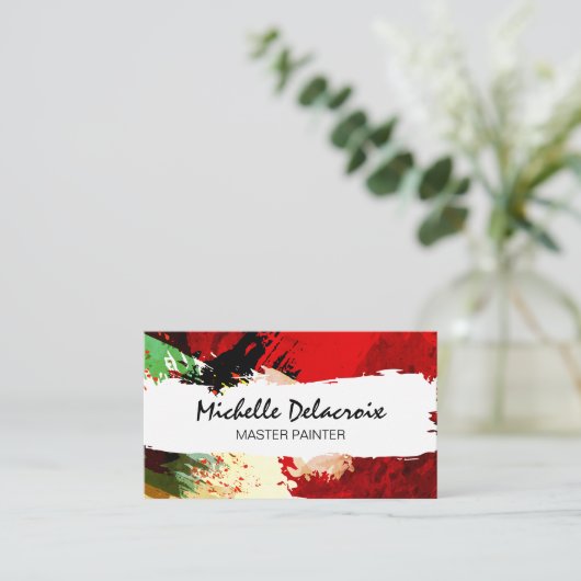 テクス絵を描チャ |クリエイティブの芸術的背景 名刺 (スタンド正面)