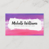 テクス絵を描チャ | ブラシ芸術的ストローク 名刺 (正面)