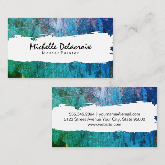 テクス絵を描チャ |芸術的 | 名刺 (正面/裏面)