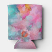 テクス芸術的チャ：カラフル抽象芸術壁紙 缶クーラー (裏面)