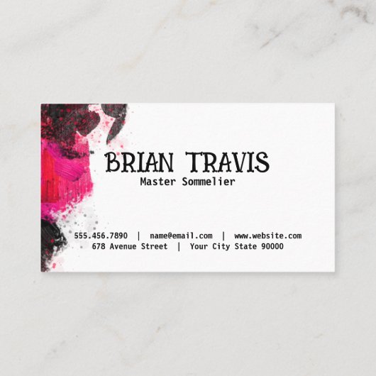 テクス芸術的絵を描チャ |ワイングラス 名刺 (裏面)