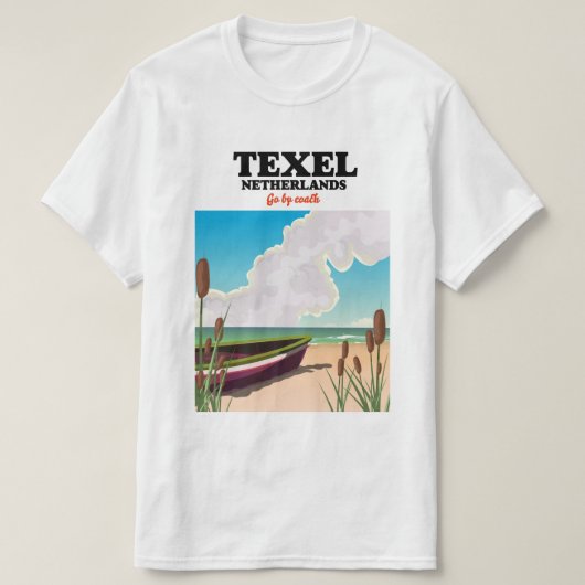 テクセルオランダ旅行ポスター Tシャツ (デザイン正面)