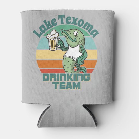 テクソマ湖の飲みカスタマイズチームの任意の湖 缶クーラー (正面)