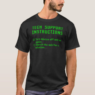 テクニカおもしろいルサポートの指示を再度オン/オフにする Tシャツ