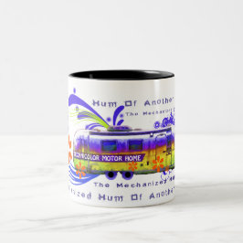 テクニカラーのキャンピングカーの大きいマグ ツートーンマグカップ