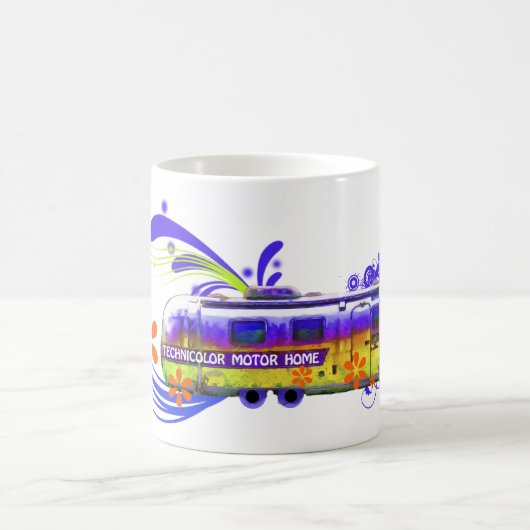 テクニカラーのキャンピングカーの魔法の変形させるマグ モーフィングマグカップ (中央)