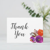 テクニカラーフローラ水彩サンキューカード サンキューカード (スタンド正面)