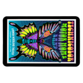 テクニカラーモーターホームグルービーピースバタフライ マグネット (横)