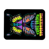 テクニカラーモーターホームバンドサイケデリックバタフライ マグネット (横)