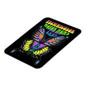 テクニカラーモーターホームバンドサイケデリックバタフライ マグネット (左側)