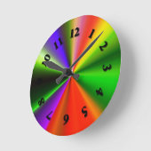 テクニカラー ラウンド壁時計 (傾斜)