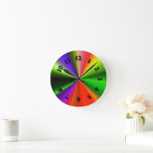 テクニカラー ラウンド壁時計 (ホーム)