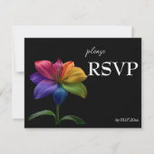 🌈 テクニカラー・ラブ バジェットRSVP 出欠カード (正面)