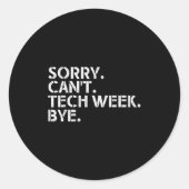 テクニカルウィッおもしろいク引用文申し訳なくTech Week B ラウンドシール (正面)