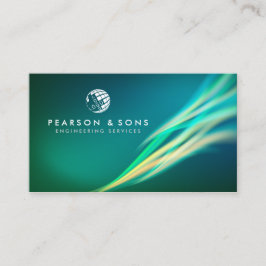 テクニカルエンジニアリング抽象芸術グリーンライトフロー 名刺