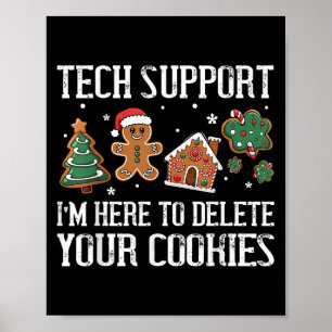 テクニカルサポートです!あなたのCookieを削除します Christmas ポスター