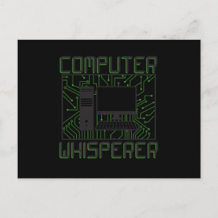 テクニカルサポートのコンピュータウィスパー ポストカード