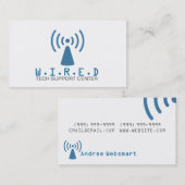 テクニカルサポートのコンピュータ修復ギーク分隊 名刺 (正面/裏面)