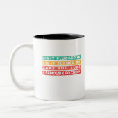 テクニカルサポートの技術おもしろい者に迷惑を掛ける前に ツートーンマグカップ (左)