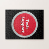 テクニカルサポートの赤いパニックボタン ジグソーパズル (横)