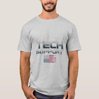 テクニカルサポートサイバーエンジニアITおたくギークUSAフラグ Tシャツ