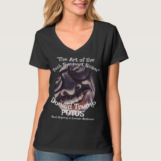 「テクニカルサポート詐欺の芸術」ドナルド・トランプ Tシャツ (正面)