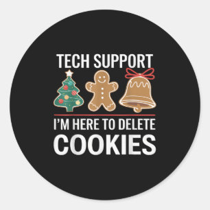 テクニカルサポート クッキーを削除します Xmas クリスマス ラウンドシール