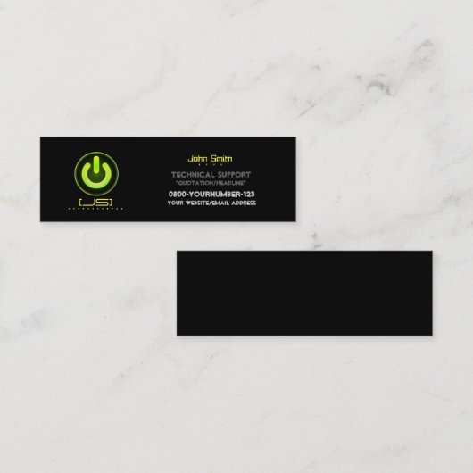 テクニカルサポート/電気修理名刺 スキニー名刺 (正面/裏面)