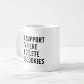 テクニカルサポートCookieを削除する コーヒーマグカップ (正面左)