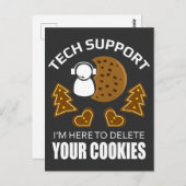 テクニカルサポートCookie削除コンピュータサイエンティスト ポストカード (正面/裏面)