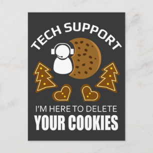 テクニカルサポートCookie削除コンピュータサイエンティスト ポストカード
