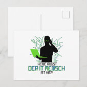 テクニカルサポートKeine Angst der It Mensch ポストカード (正面/裏面)